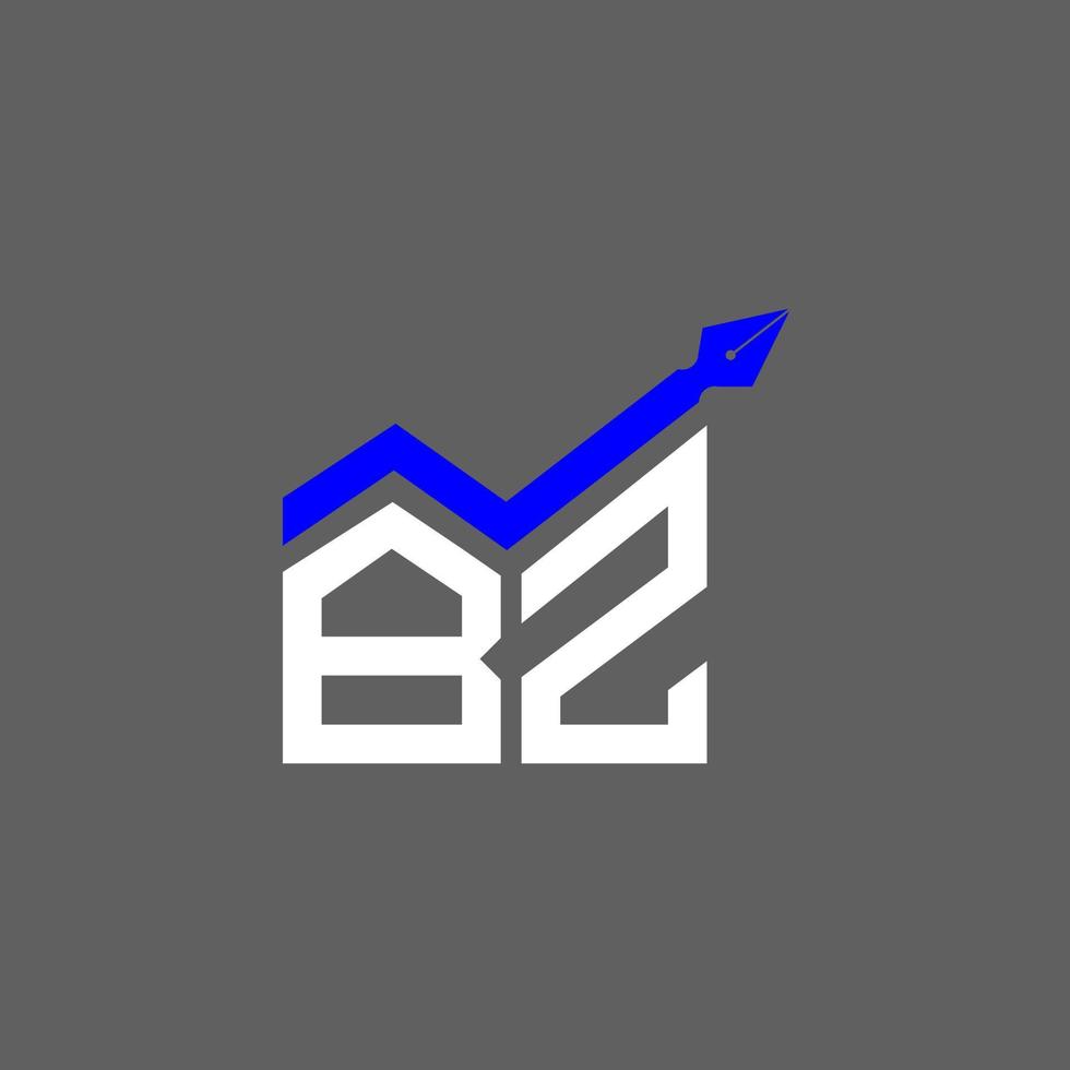 design criativo do logotipo da letra bz com gráfico vetorial, logotipo simples e moderno bz. vetor