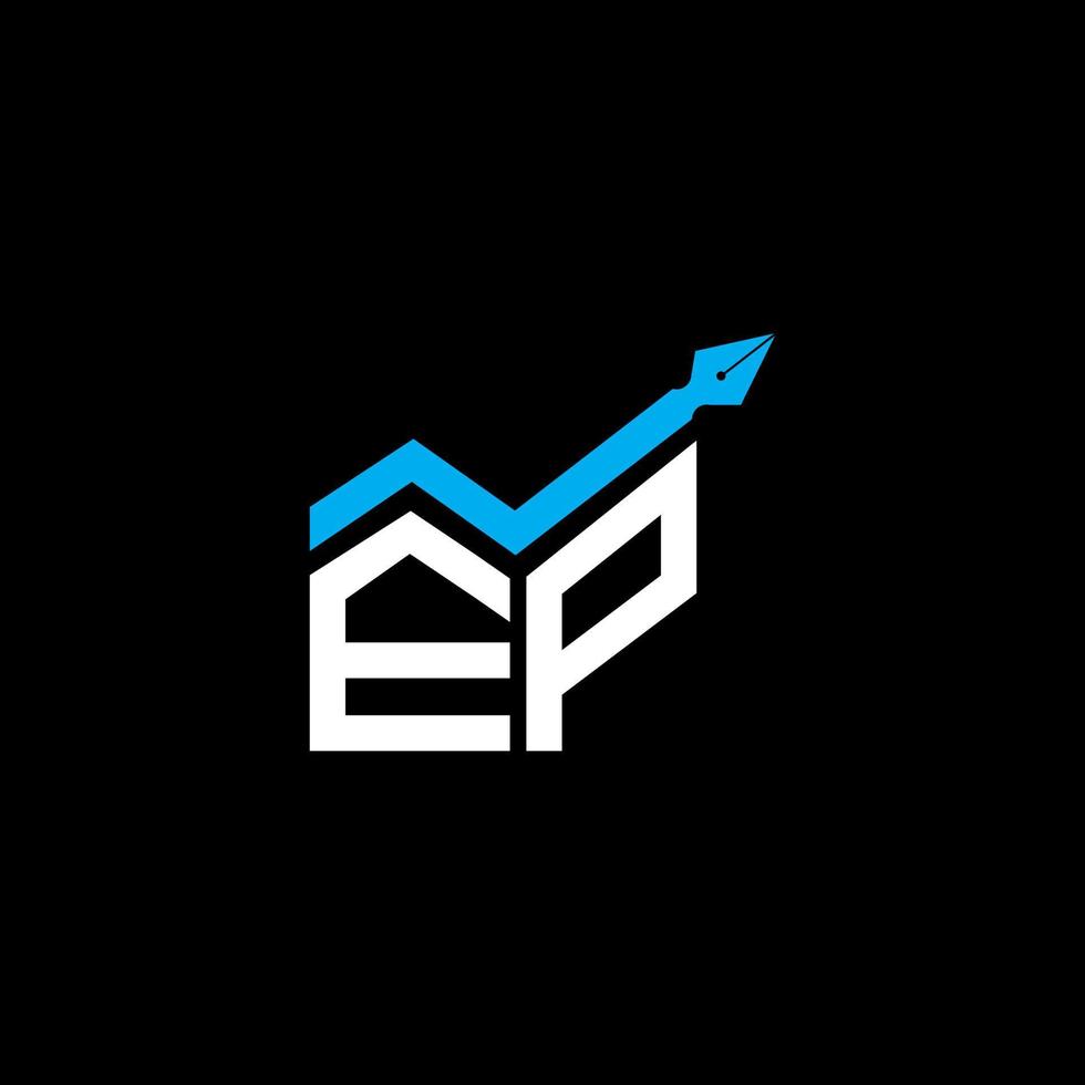 design criativo do logotipo da carta ep com gráfico vetorial, logotipo simples e moderno ep. vetor
