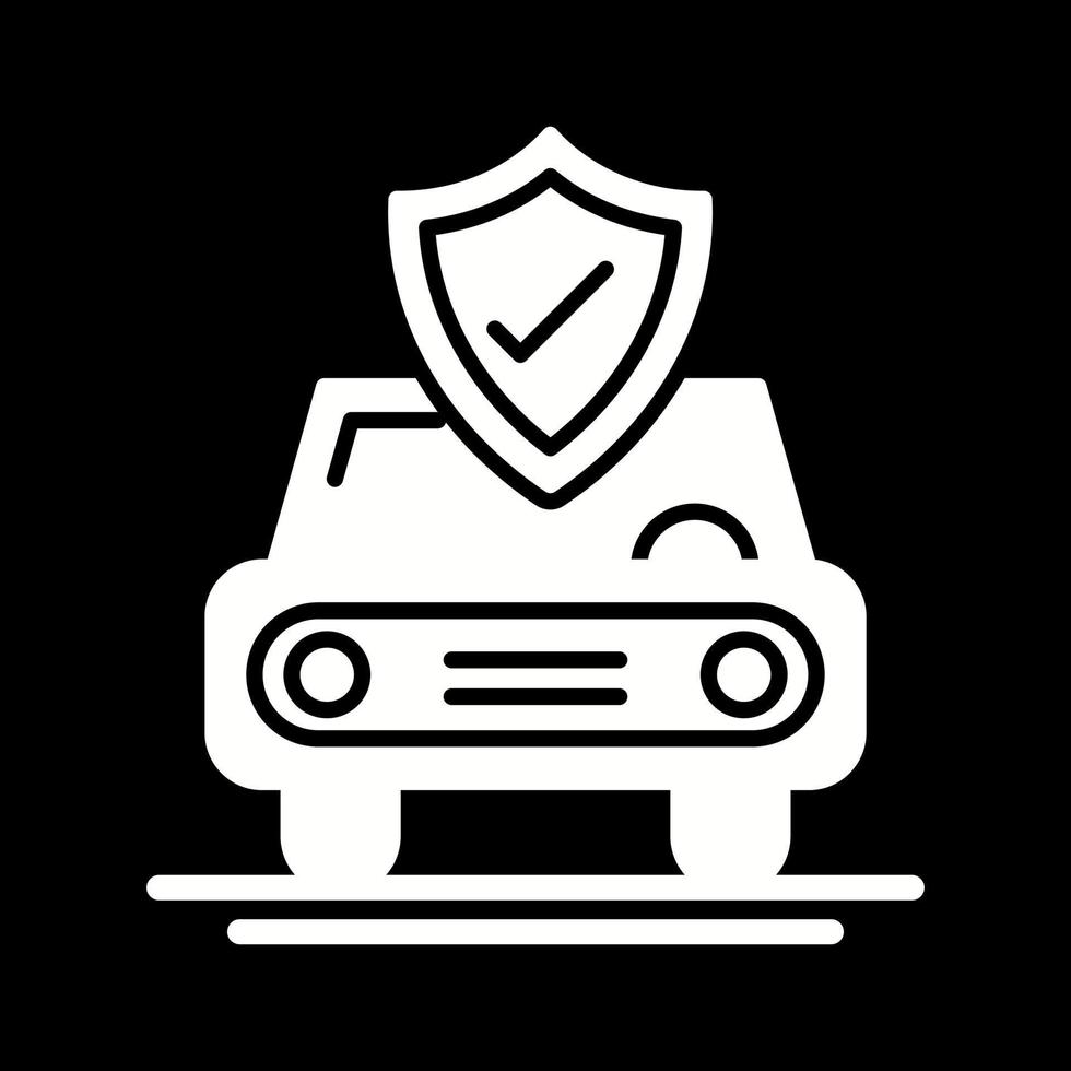 ícone de vetor de seguro de carro
