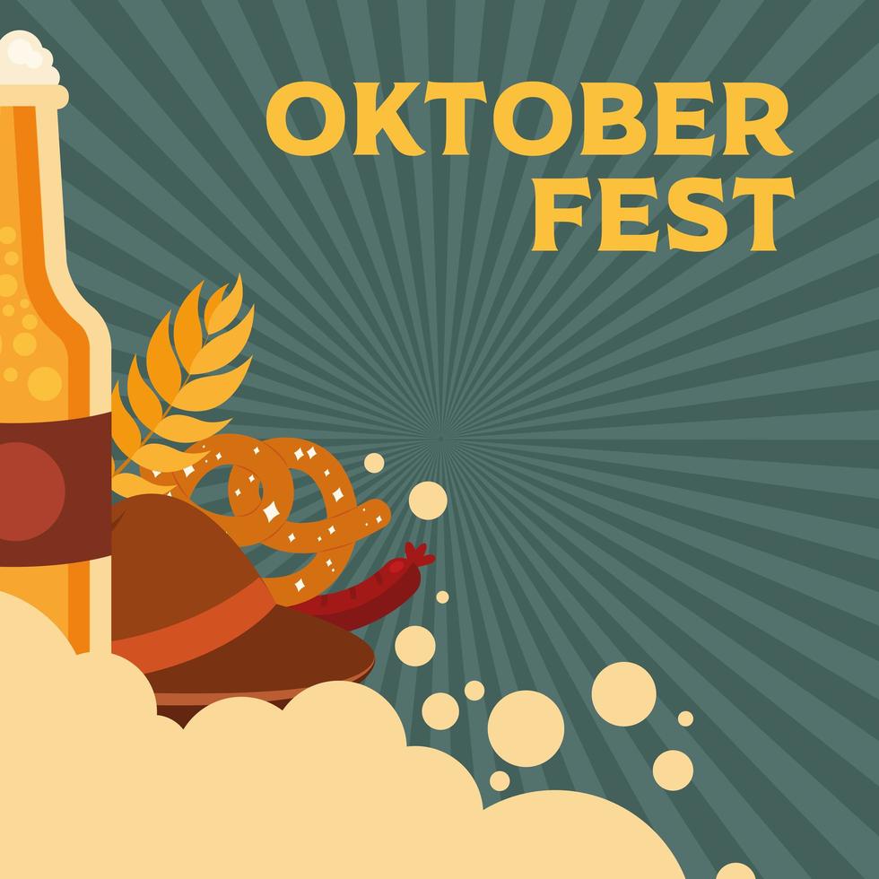 banner de celebração da cerveja oktoberfest vetor