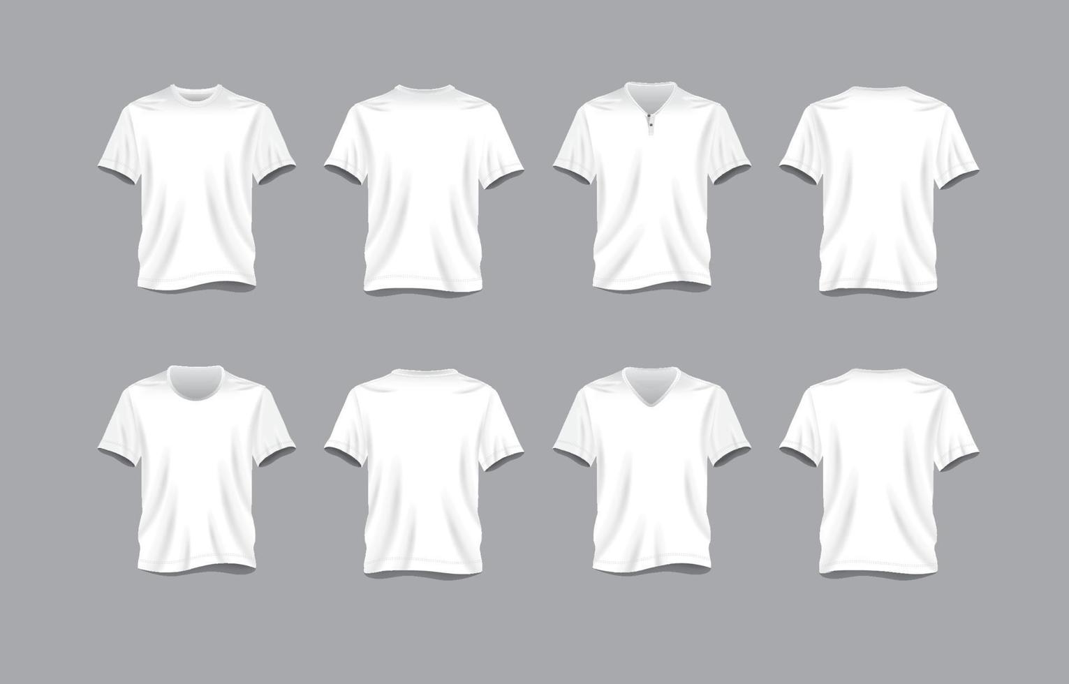 vários 3d branco t camisa modelo vetor