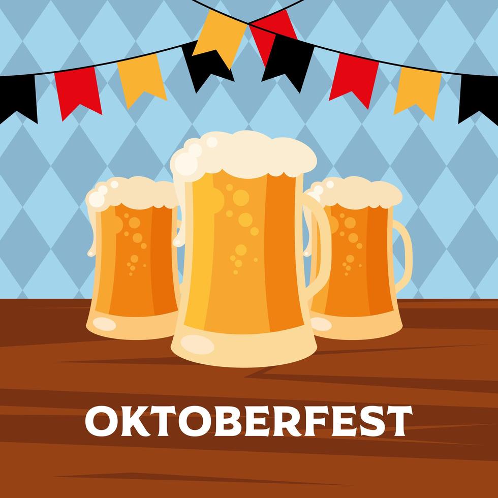 banner de celebração da cerveja oktoberfest vetor