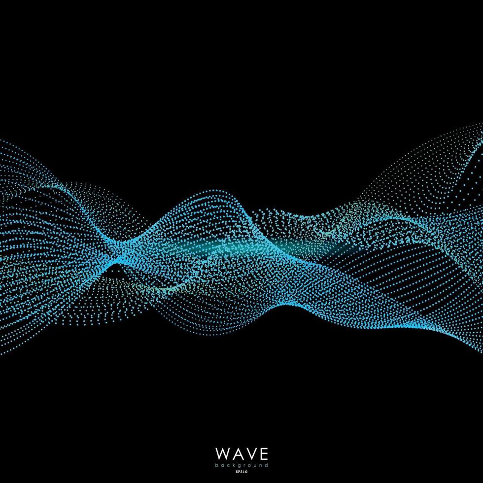 ondas de partículas fluindo vetor