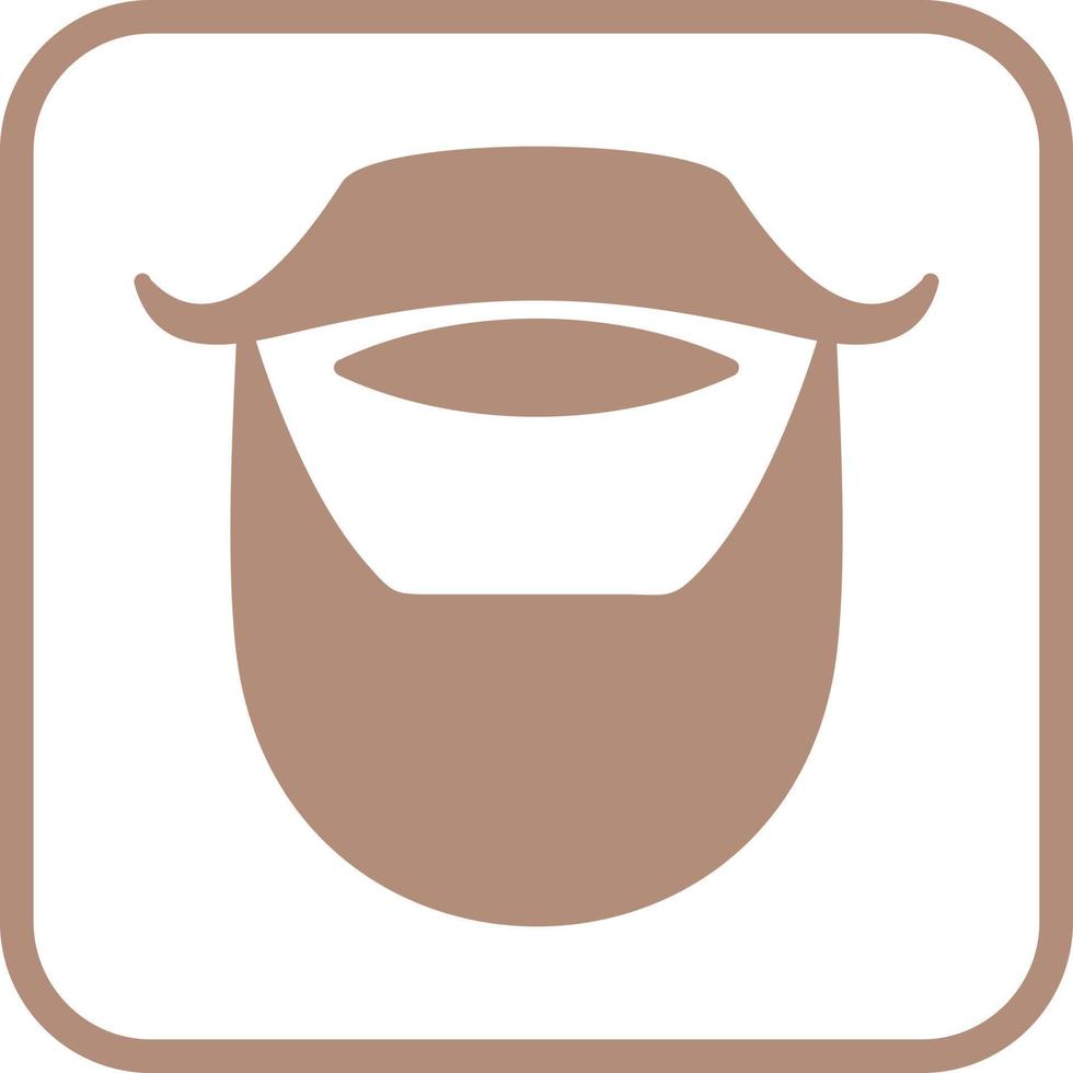 ícone de vetor de barba e bigode