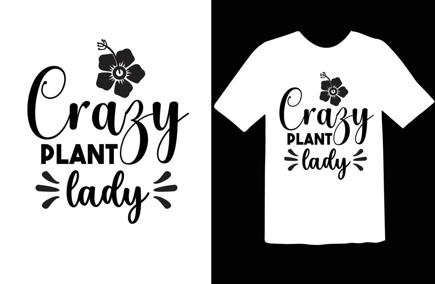 louco plantar senhora SVG t camisa Projeto vetor