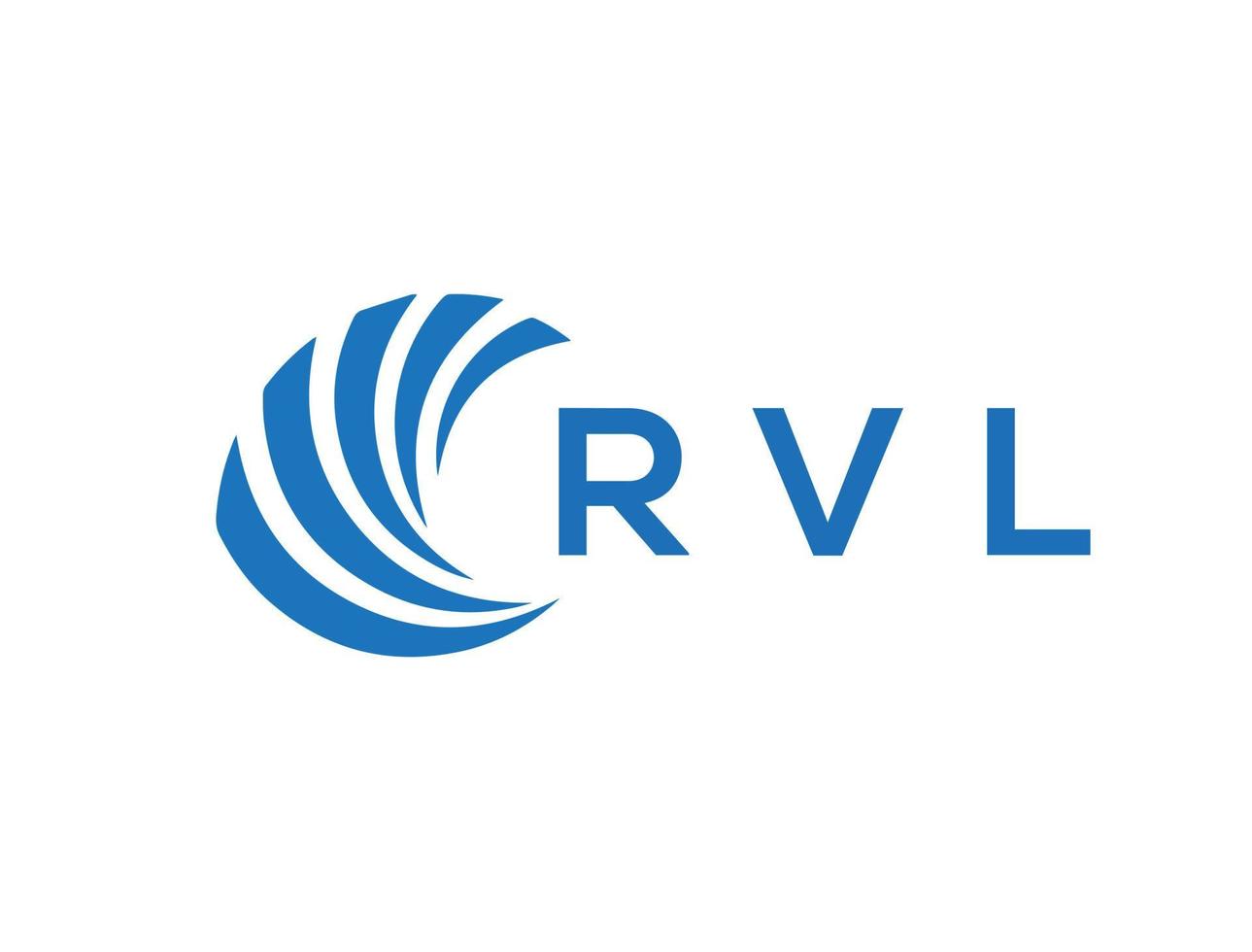 rvl carta logotipo Projeto em branco fundo. rvl criativo círculo carta logotipo conceito. rvl carta Projeto. vetor