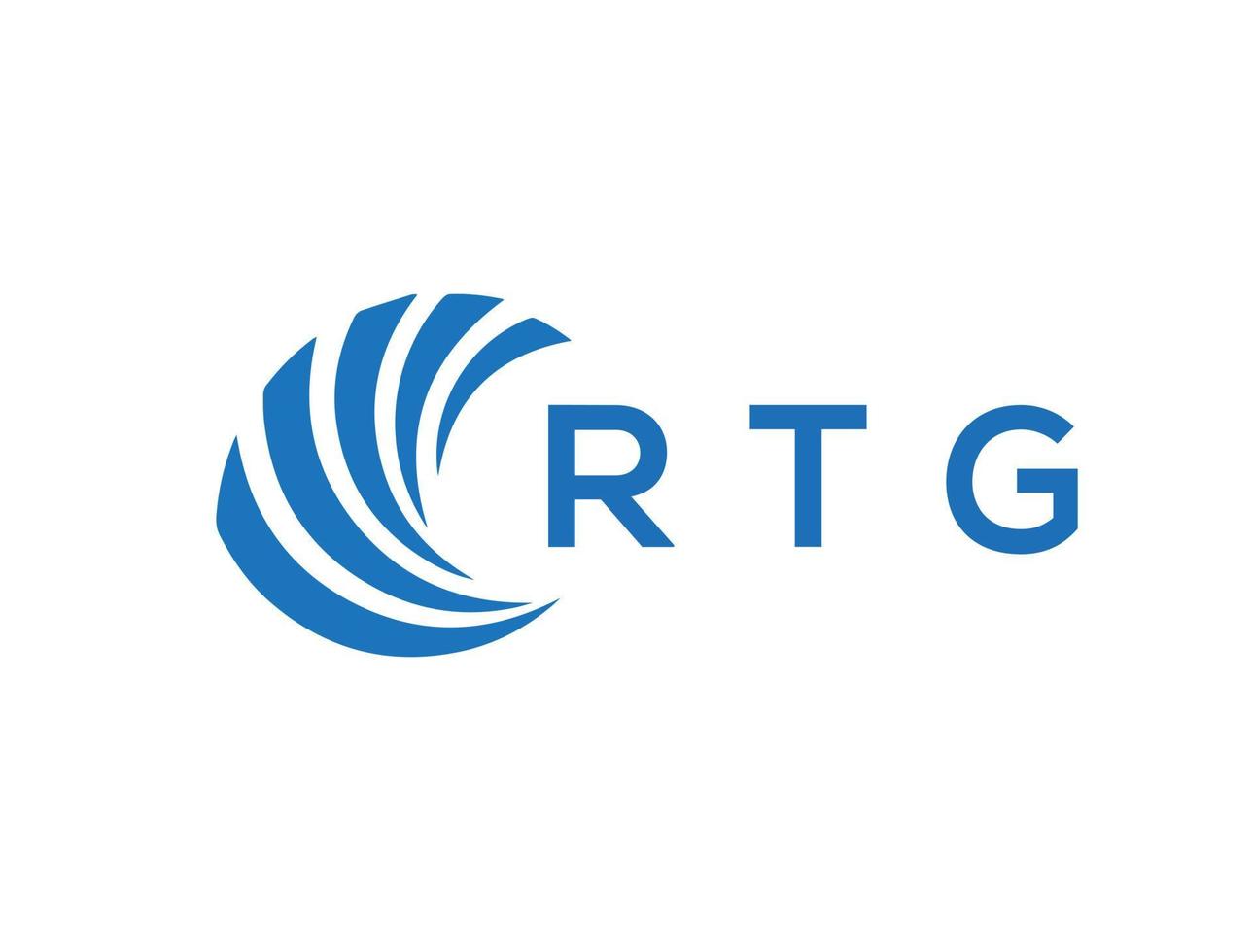 rtg carta logotipo Projeto em branco fundo. rtg criativo círculo carta logotipo conceito. rtg carta Projeto. vetor