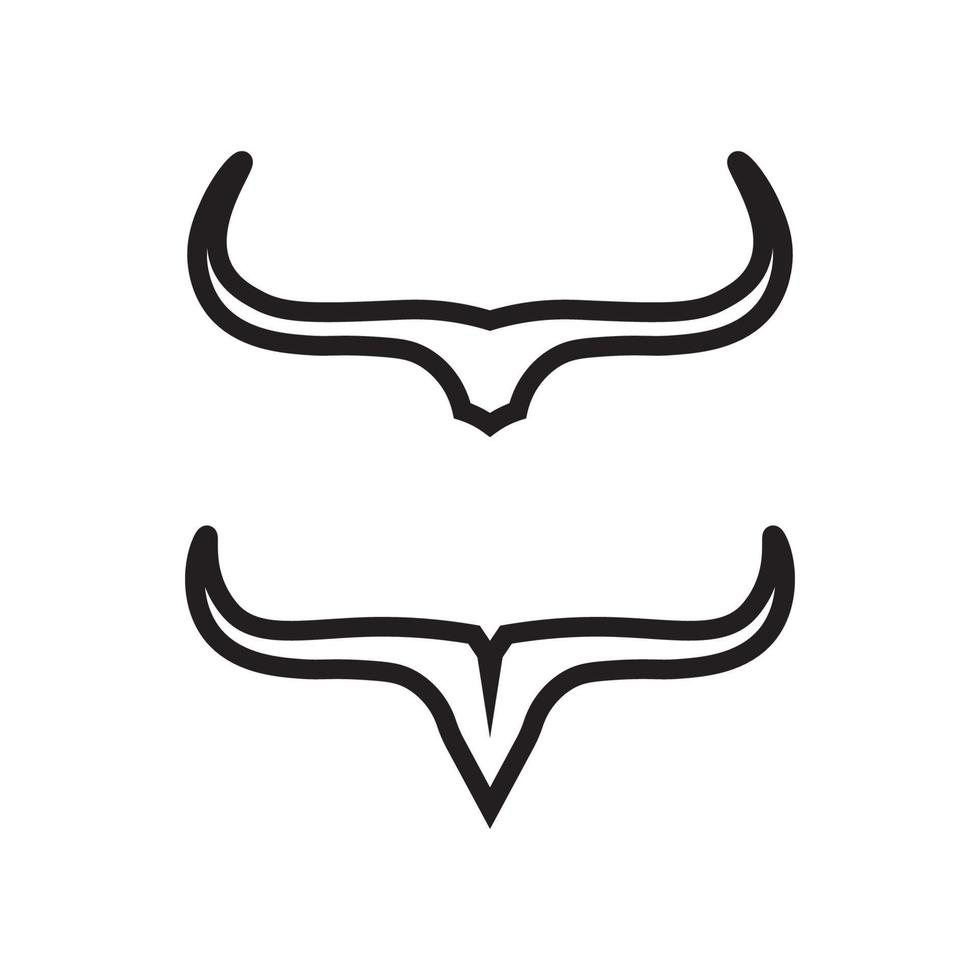 touro logotipo e chifre símbolos vaca vetor modelo ícones aplicativo