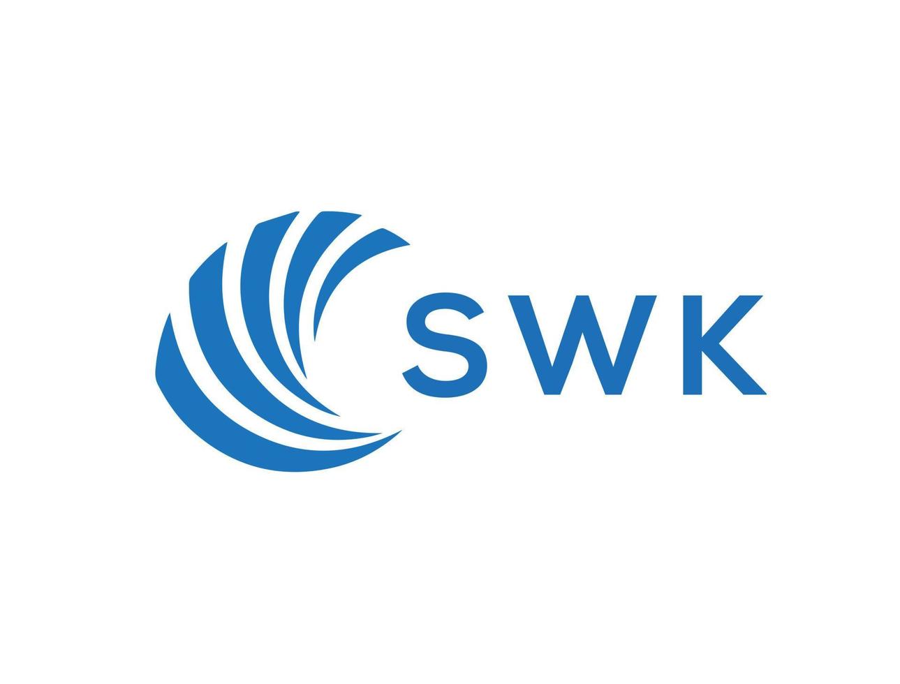 swk carta logotipo Projeto em branco fundo. swk criativo círculo carta logotipo conceito. swk carta Projeto. vetor