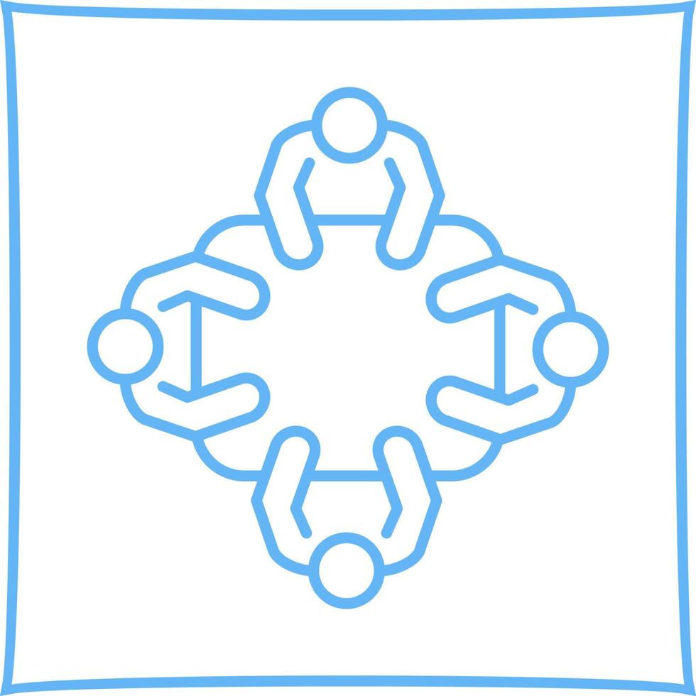 ícone de vetor de reunião de equipe