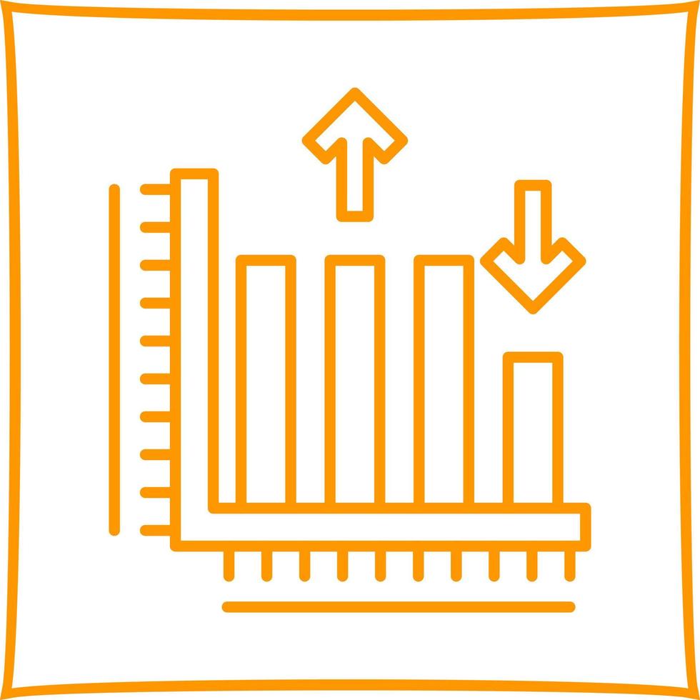 ícone de vetor de gráfico de barras