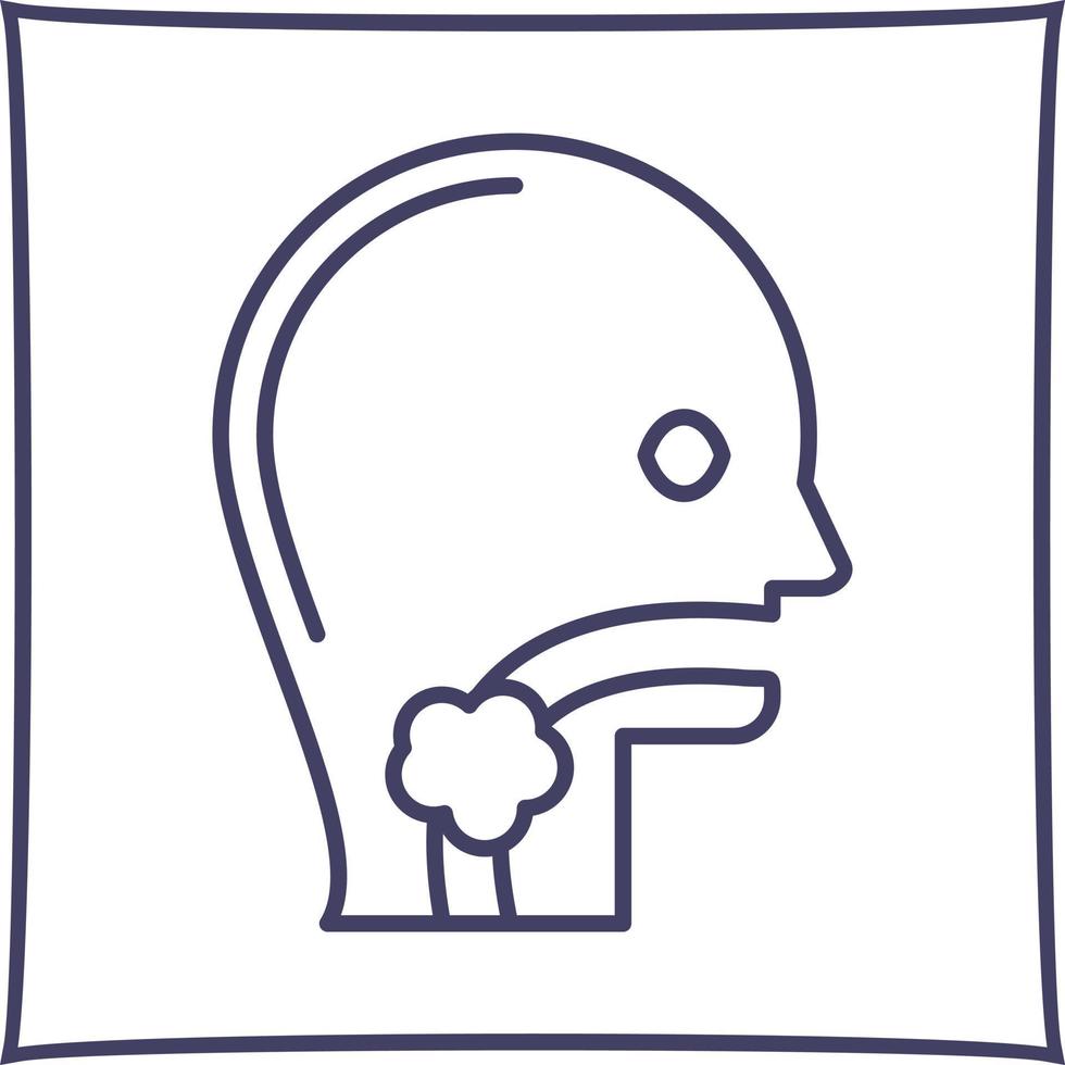 ícone de vetor de câncer de garganta