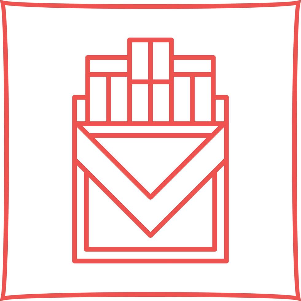 ícone de vetor de maço de cigarros