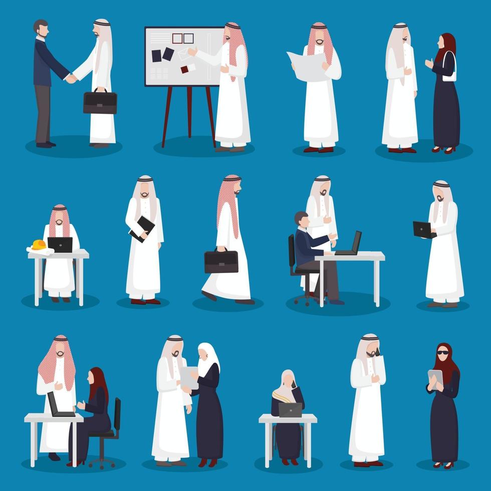 empresários árabes vetor