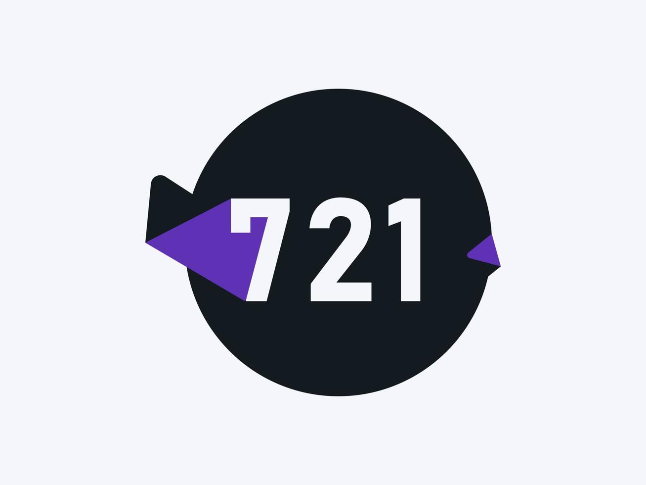 721 número logotipo ícone Projeto vetor imagem. número logotipo ícone Projeto vetor imagem