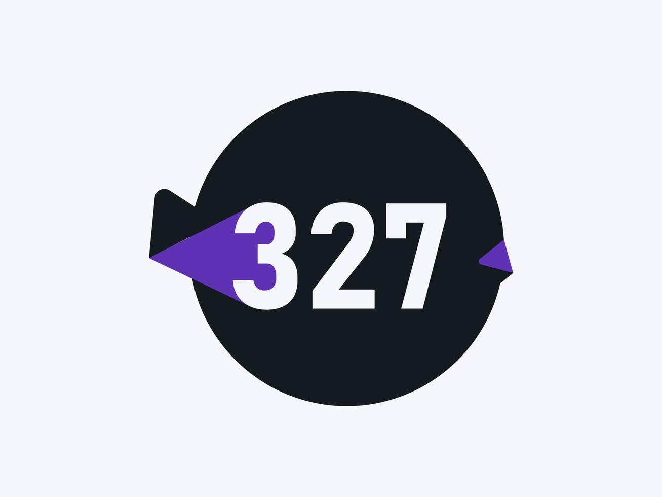 327 número logotipo ícone Projeto vetor imagem. número logotipo ícone Projeto vetor imagem