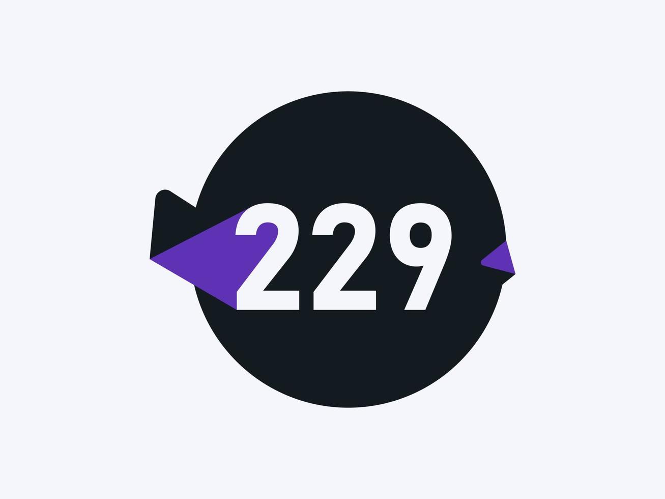 229 número logotipo ícone Projeto vetor imagem. número logotipo ícone Projeto vetor imagem