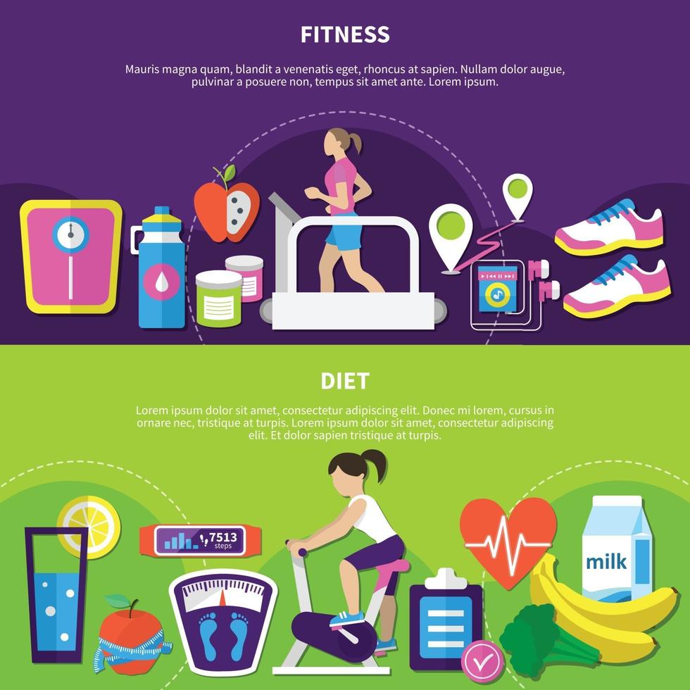 ilustração vetorial de fitness vetor