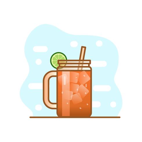 Ilustração de cocktail de Michelada vetor