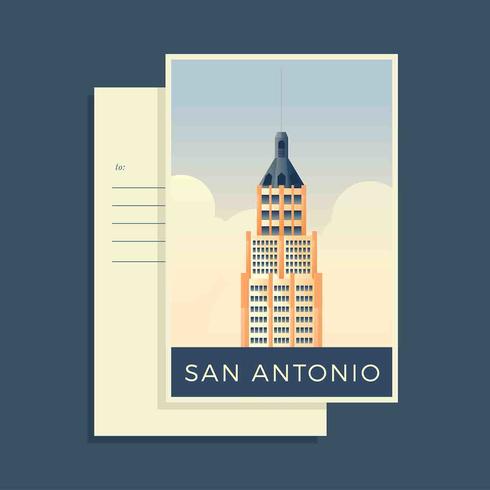 Vetor de cartão postal de San Antonio