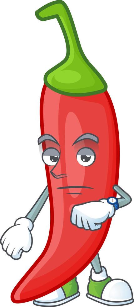 personagem de desenho animado de pimenta vermelha vetor