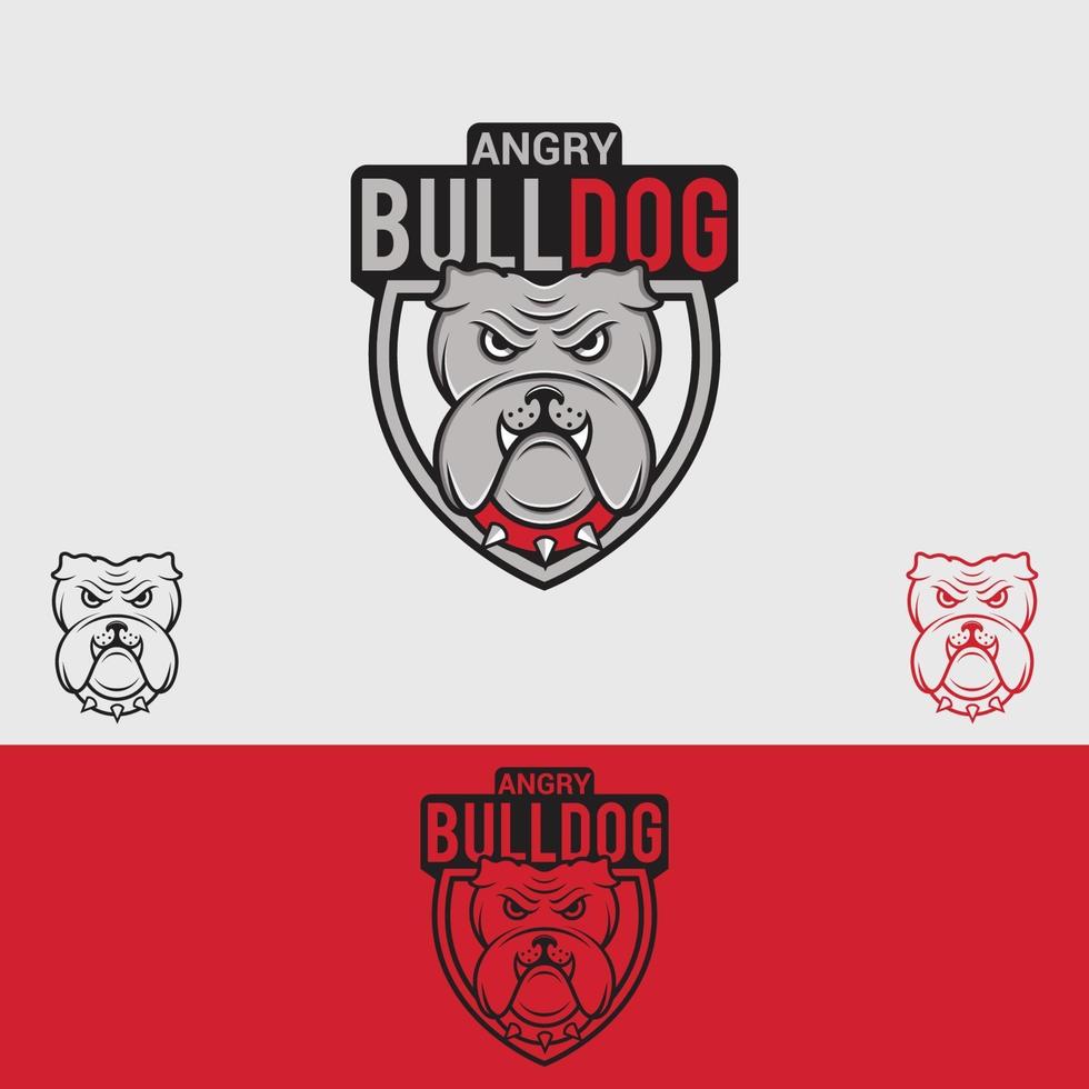 modelo de design de logotipo bulldog vetor