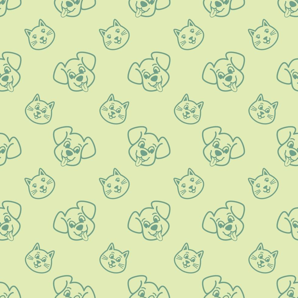 desenho de padrão de papel digital para cães e gatos vetor