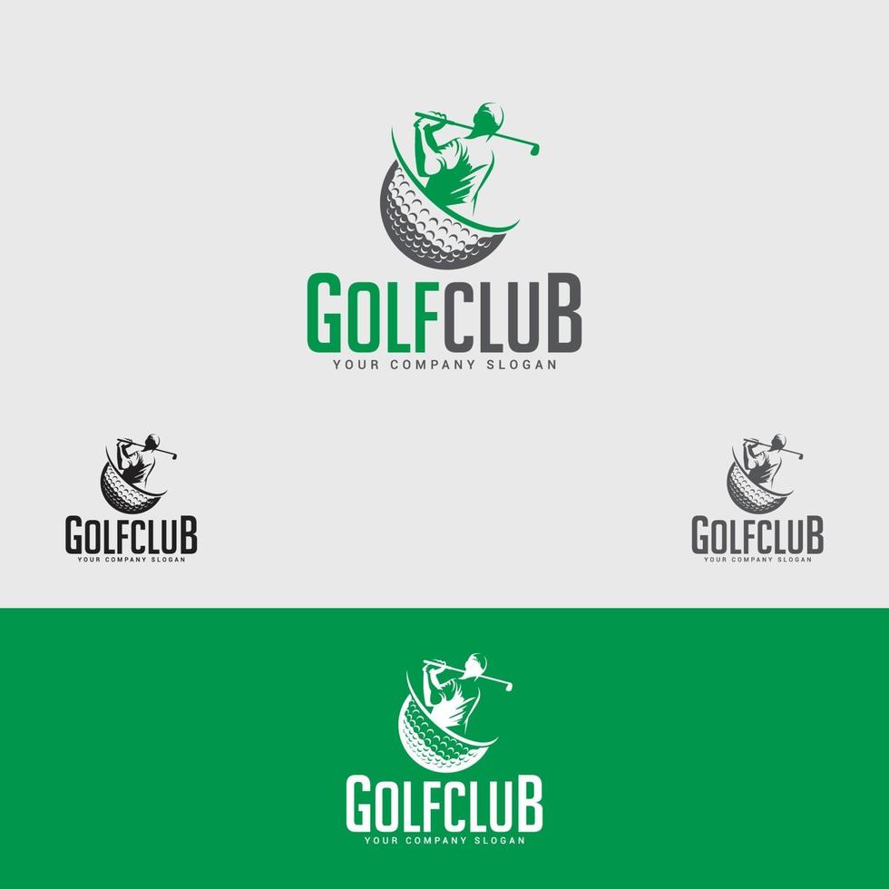 modelo de design de logotipo de clube de golfe vetor