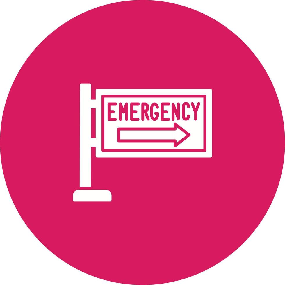 ícone de vetor de sinal de emergência