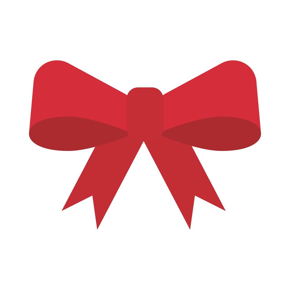 ícone de estilo simples de arco de feliz natal vetor