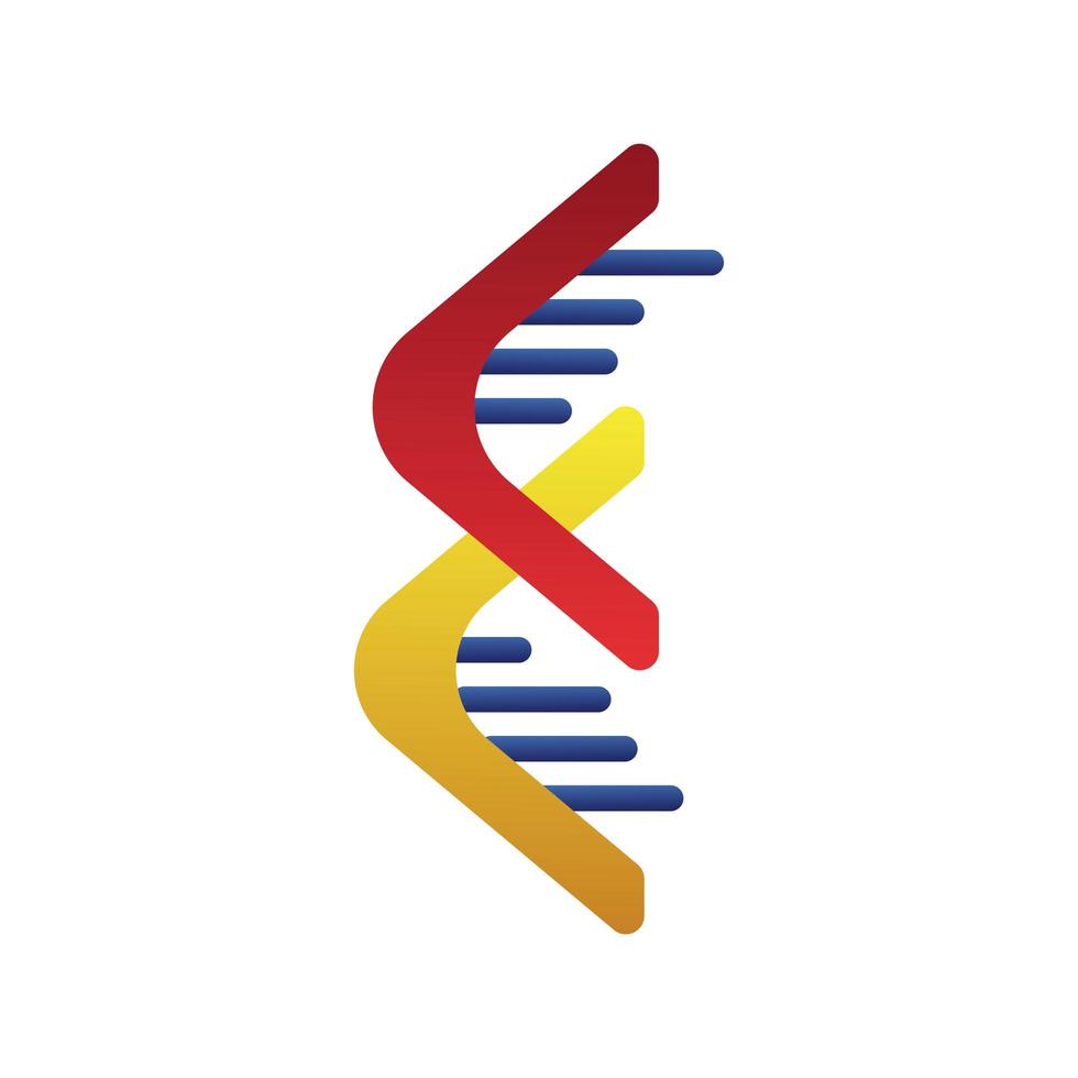 ícone de estrutura isolada de molécula de DNA vetor