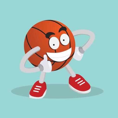 Ilustração de mascote de basquete vetor