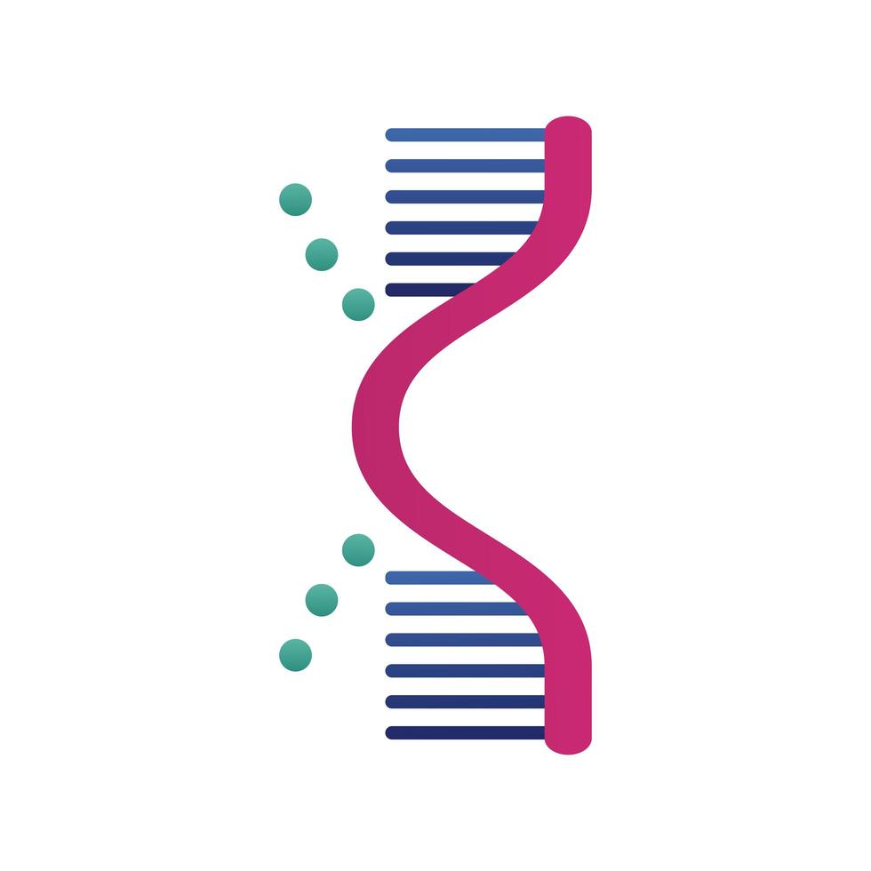 ícone de estrutura isolada de molécula de DNA vetor