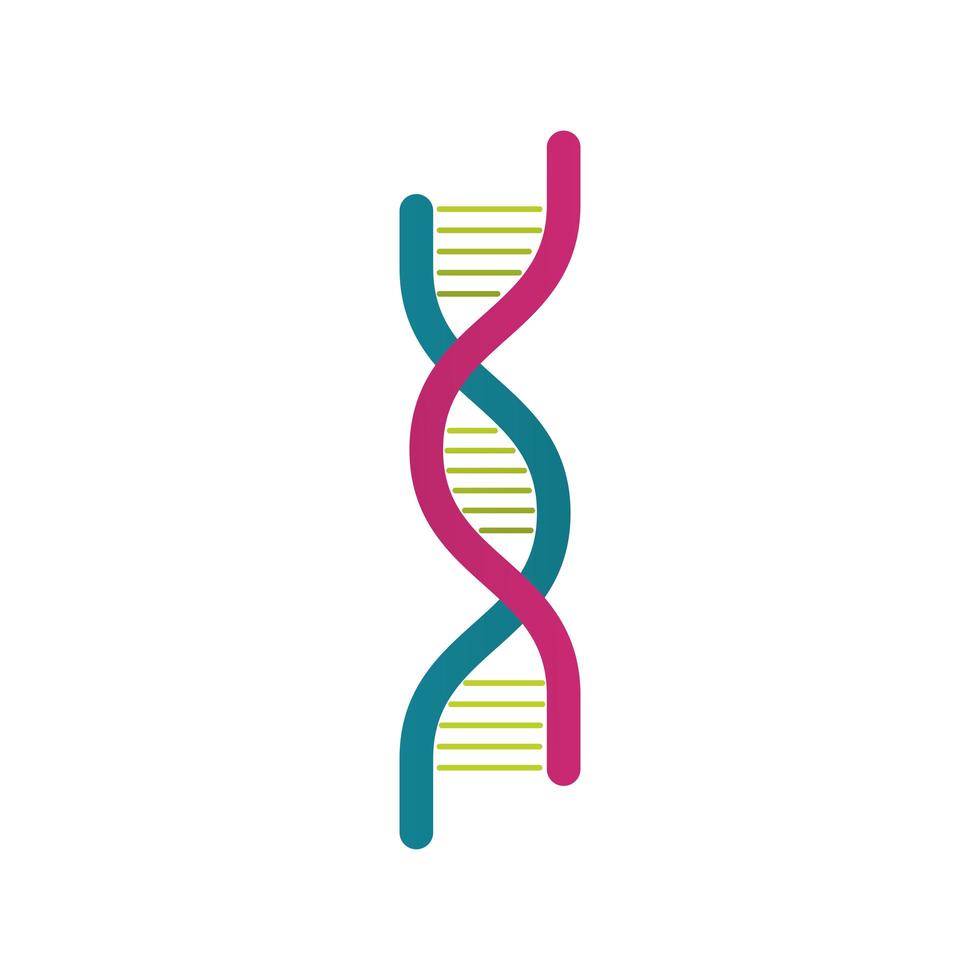 ícone de estrutura isolada de molécula de DNA vetor