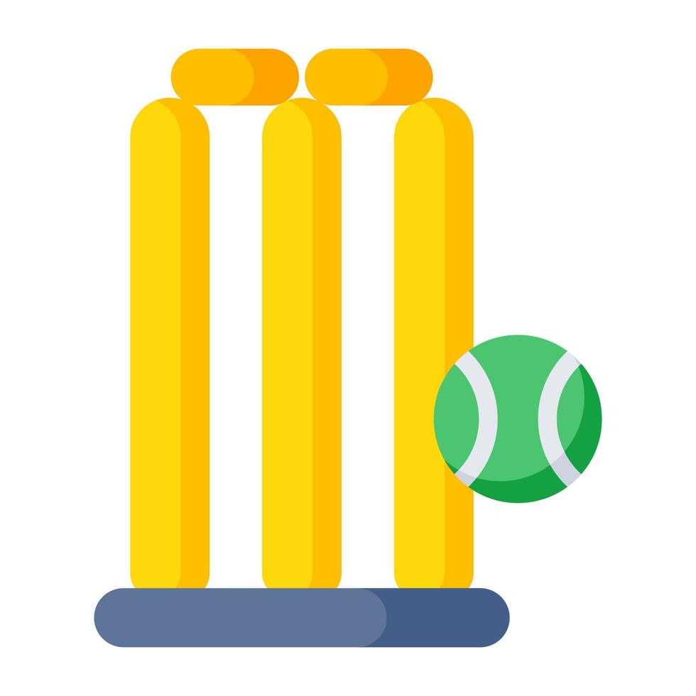 um ícone de design incrível de postigo de críquete vetor