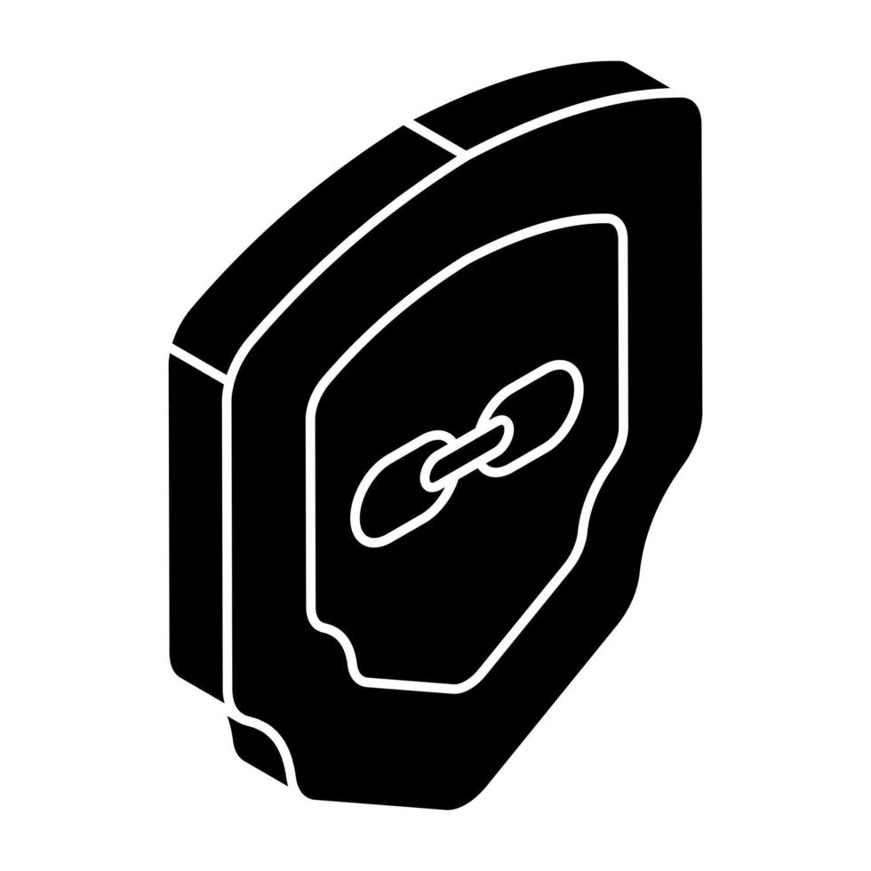 a editável Projeto ícone do ligado escudo vetor