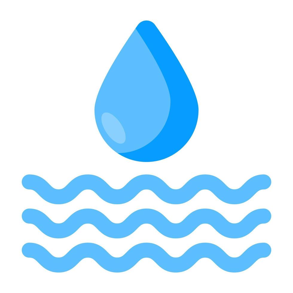 na moda Projeto ícone do água ondas vetor