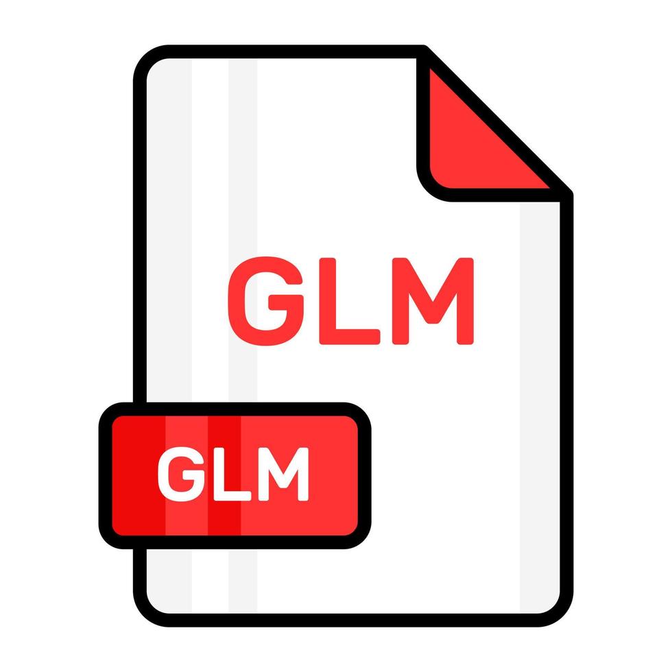 a surpreendente vetor ícone do glm arquivo, editável Projeto