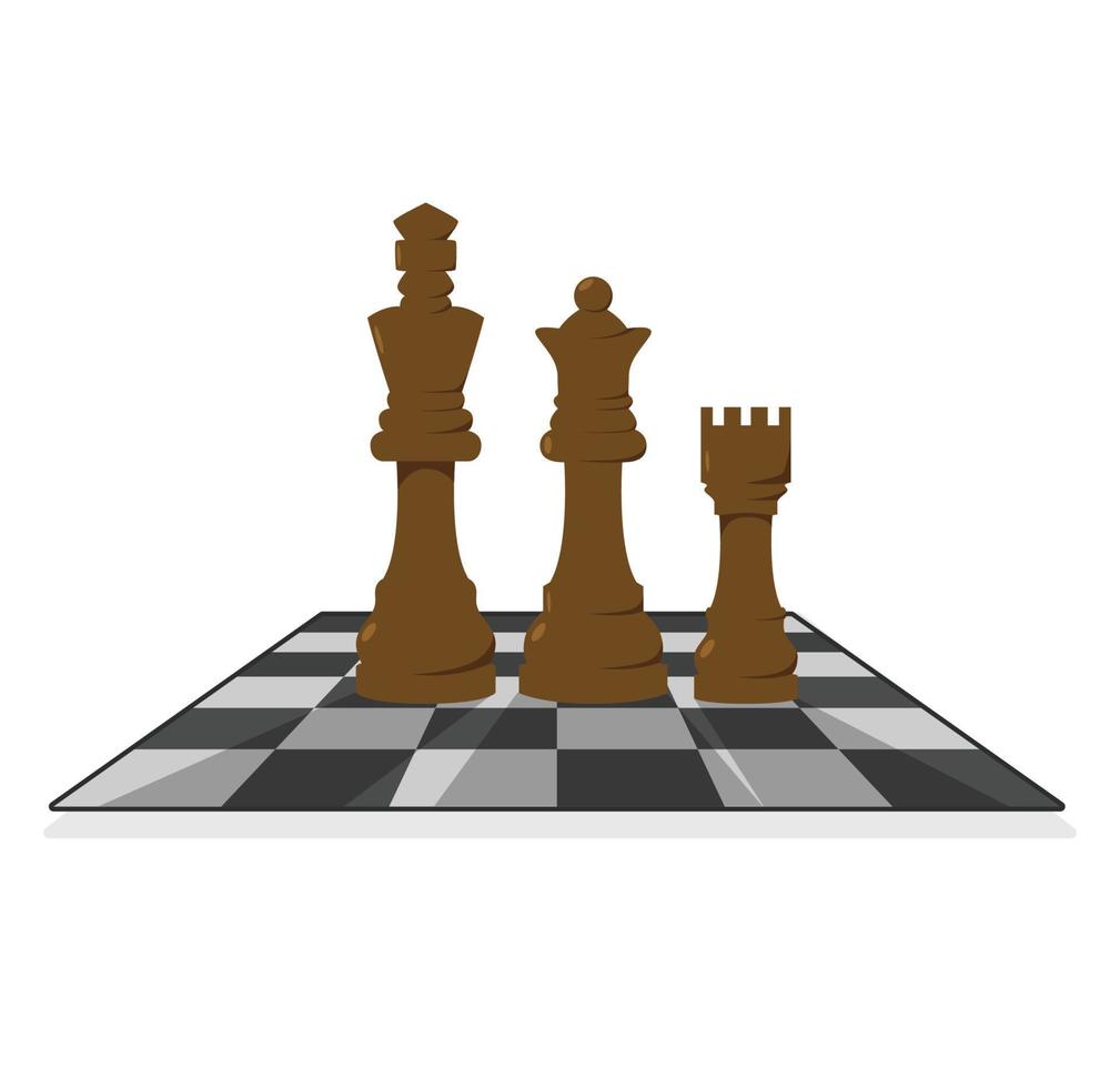 Quadro de xadrez, jogo de xadrez. Xadrez no tabuleiro de xadrez. Conceito  vencedor. Ilustração isométrica plana do vetor 3d imagem vetorial de Golden  Sikorka© 99508428