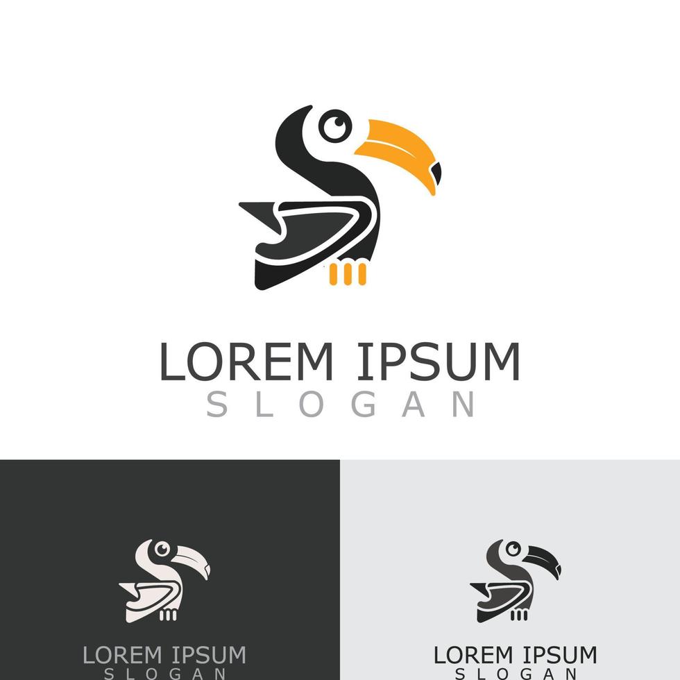 tucano simples logotipo Projeto imagem pássaro vetor ilustração