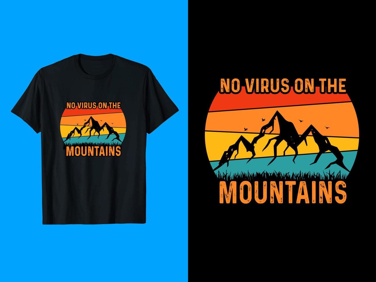 montanhas tipografia, vetor, camiseta Projeto vetor