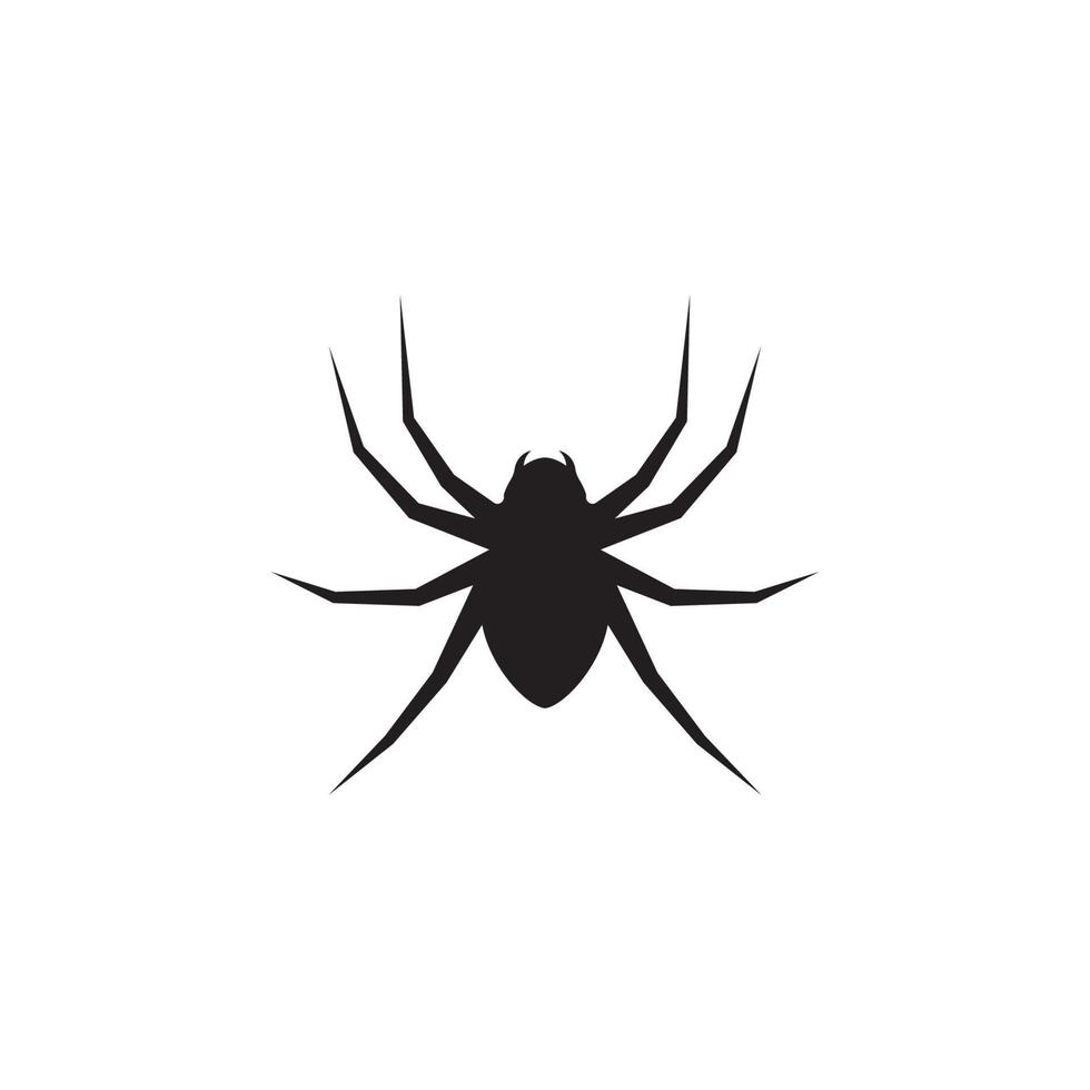 Preto aranha logotipo modelo vetor ícone ilustração