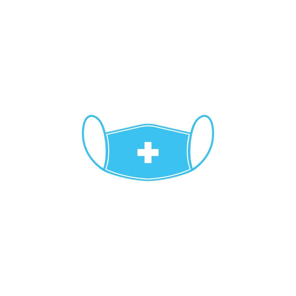 médico mascarar logotipo para protegendo contra vírus ícone ilustração vetor