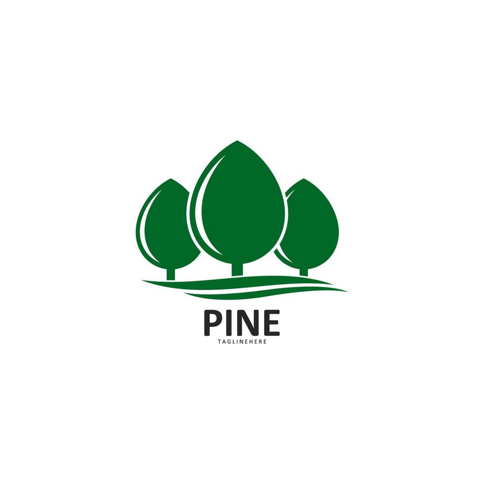 ilustração de ícone de vetor de modelo de logotipo de pinho