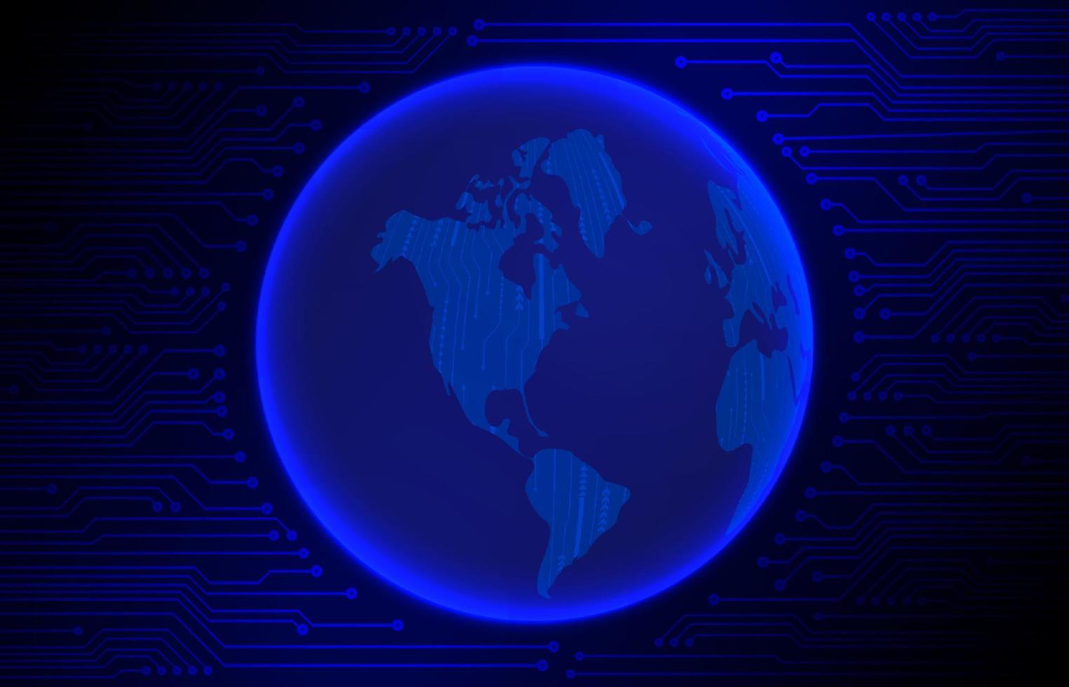moderno cíber segurança tecnologia fundo com mundo globo vetor
