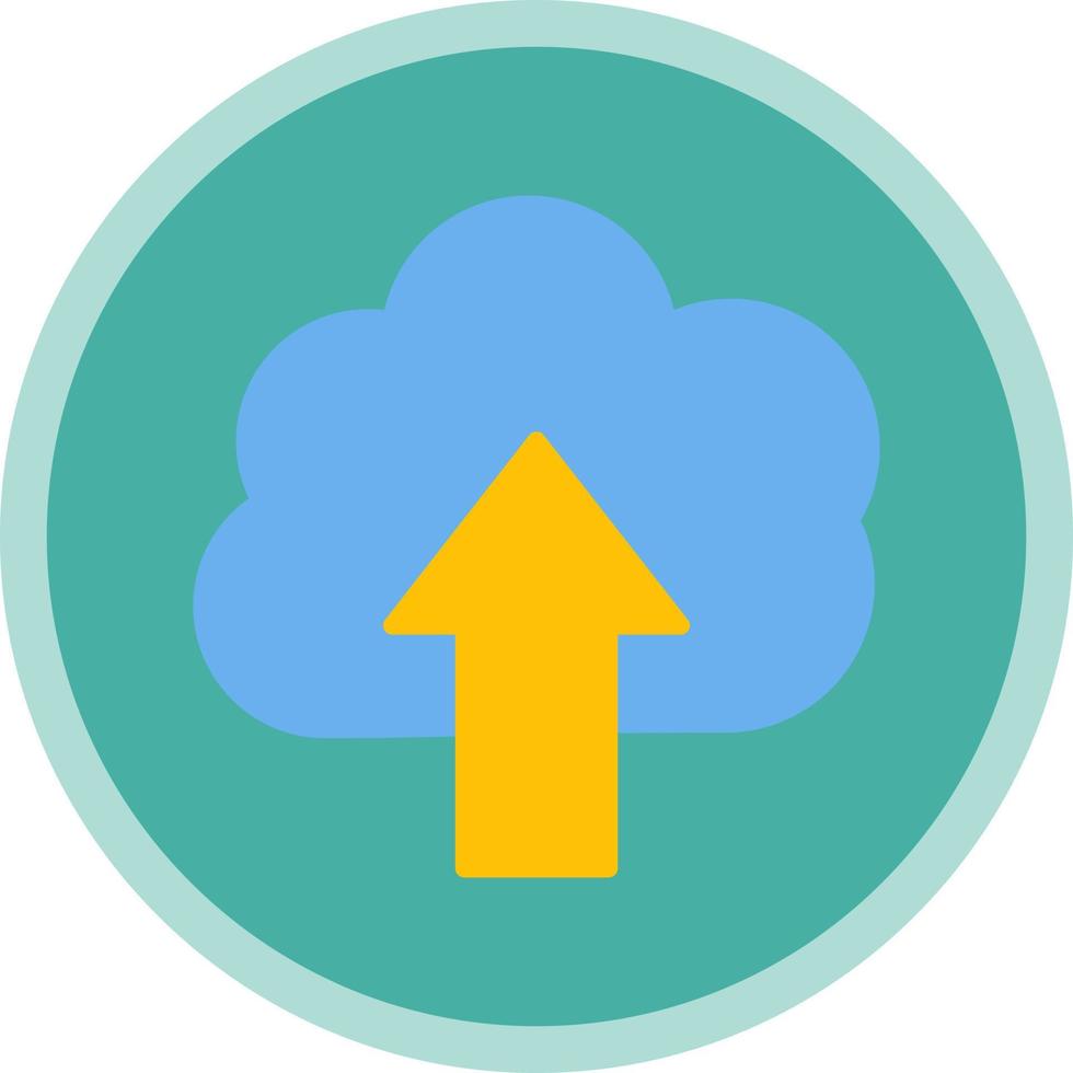 design de ícone vetorial de upload de nuvem vetor