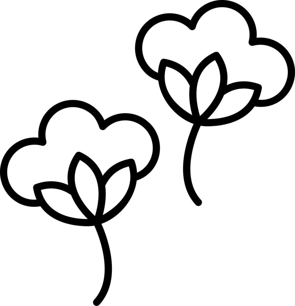 algodão flores vetor ícone