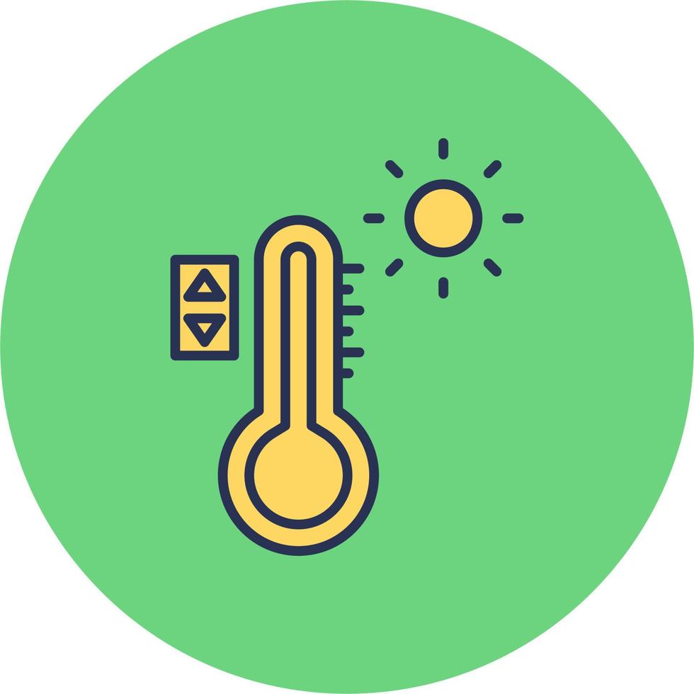 ícone de vetor de controle de temperatura