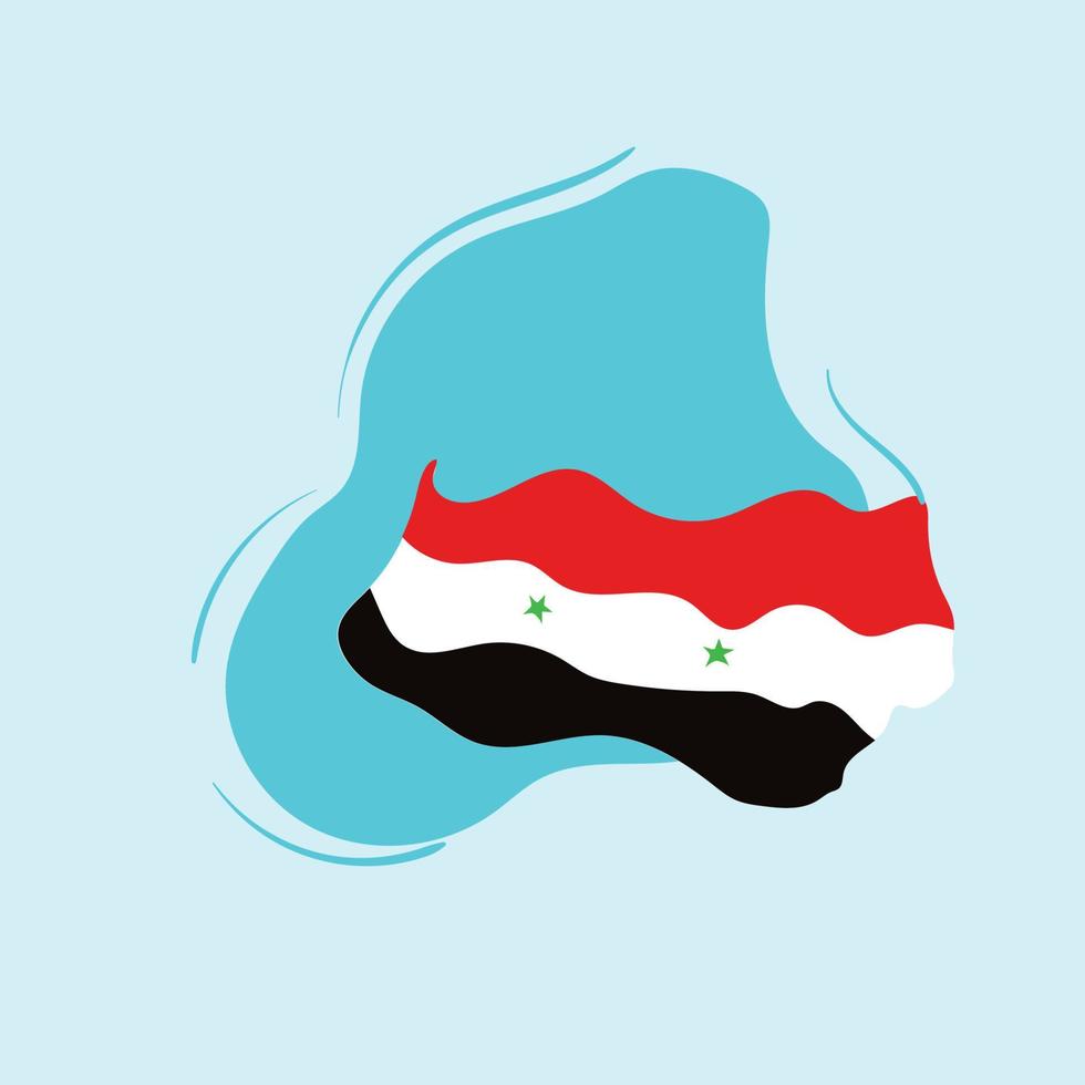 síria bandeira mão desenhar vetor ilustração