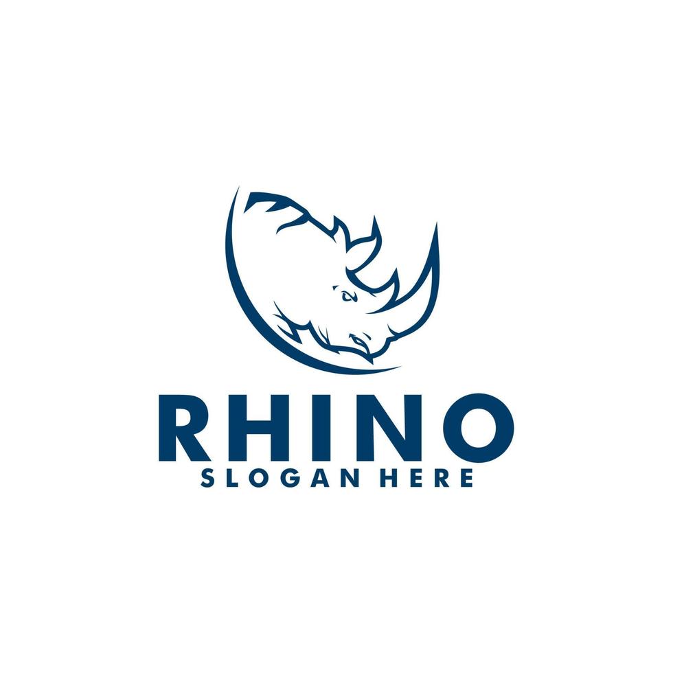 plano Projeto rinoceronte cabeça logotipo vetor